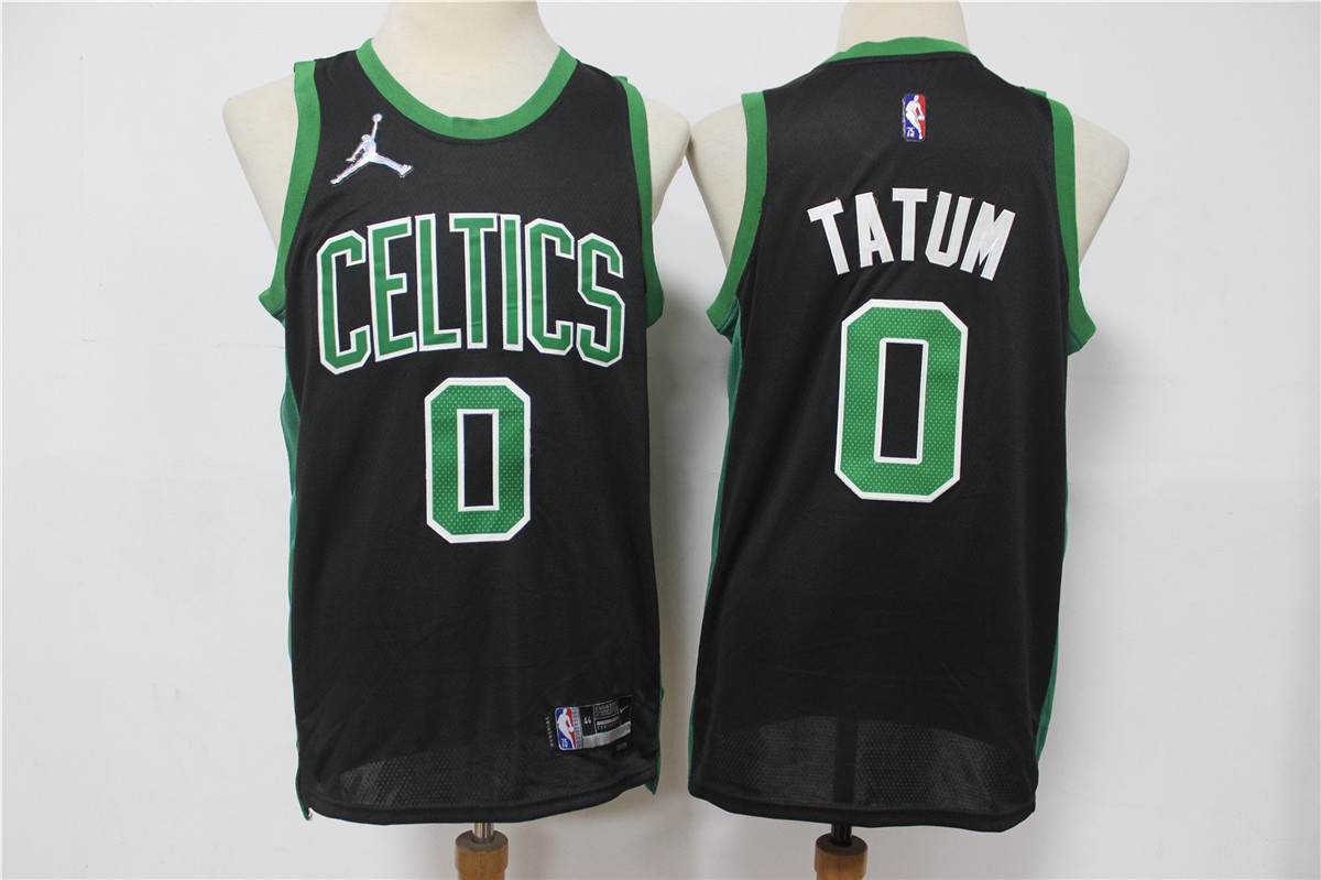 Boston Celtics #0 Jayson Tatum Black Jordan 75th Anniversary Diamond 2021 Stitched Jersey - Zenithce