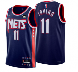 Brooklyn Nets #11 Kyrie Irving Navy 2021-22 Swingman City Edition 75th Anniversary Stitched Jersey - Zenithce