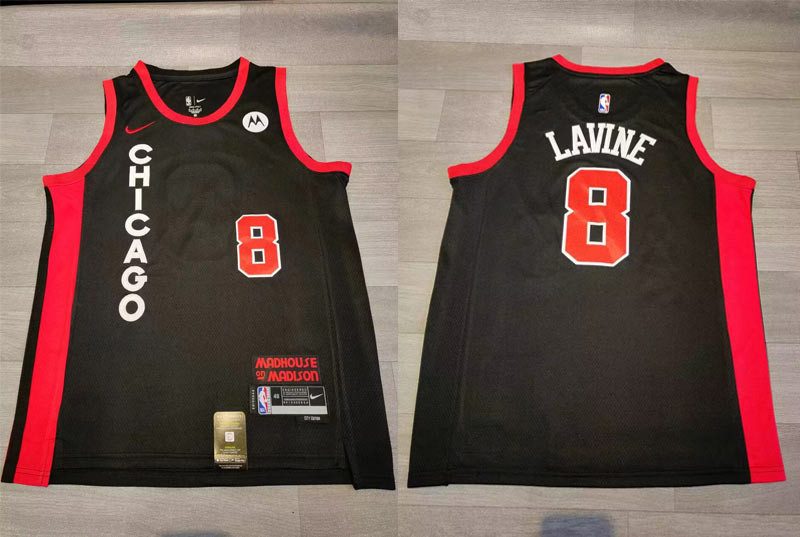 Bulls 8 Zach LaVine Black 2023-24 City Edition Swingman Jersey - Zenithce