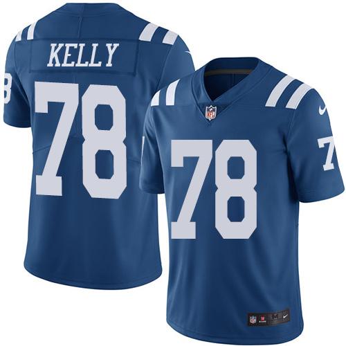 Colts #78 Ryan Kelly Royal Blue Stitched Limited Rush Nike Jersey - Zenithce