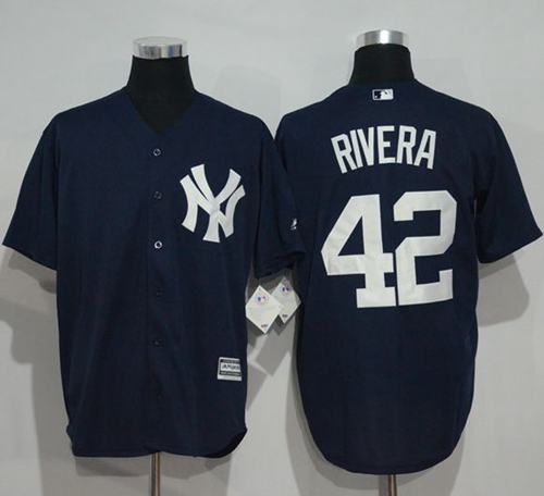 Yankees #42 Mariano Rivera Navy Blue New Cool Base Stitched Jersey - Zenithce