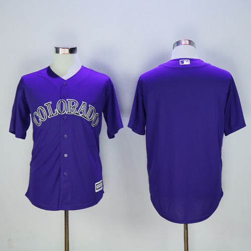 Rockies Blank Purple New Cool Base Stitched Jersey - Zenithce