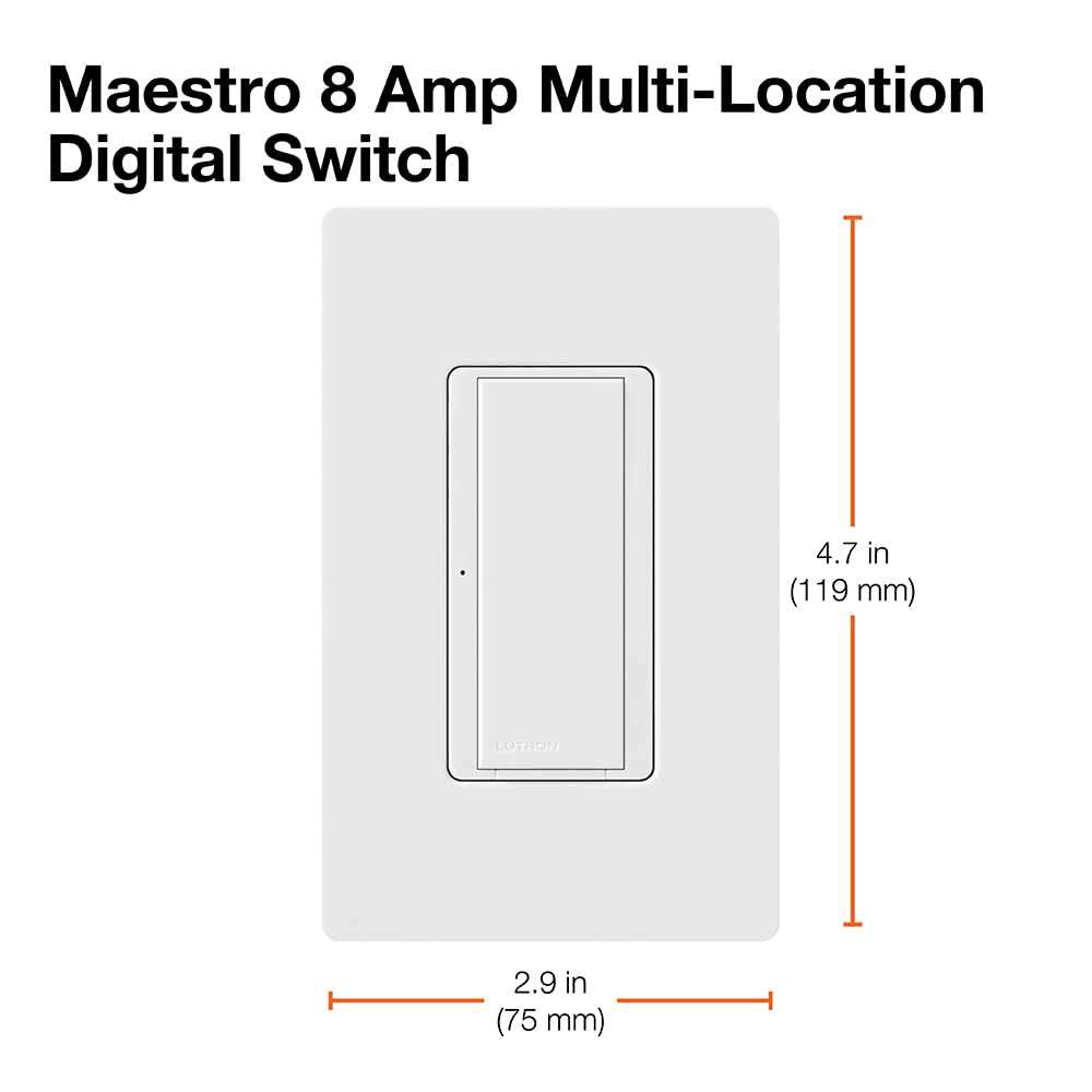 Lutron MACL-LFQ Maestro LED+ Fan Control and Light Dimmer MACL-LFQ-WH - Zenithce