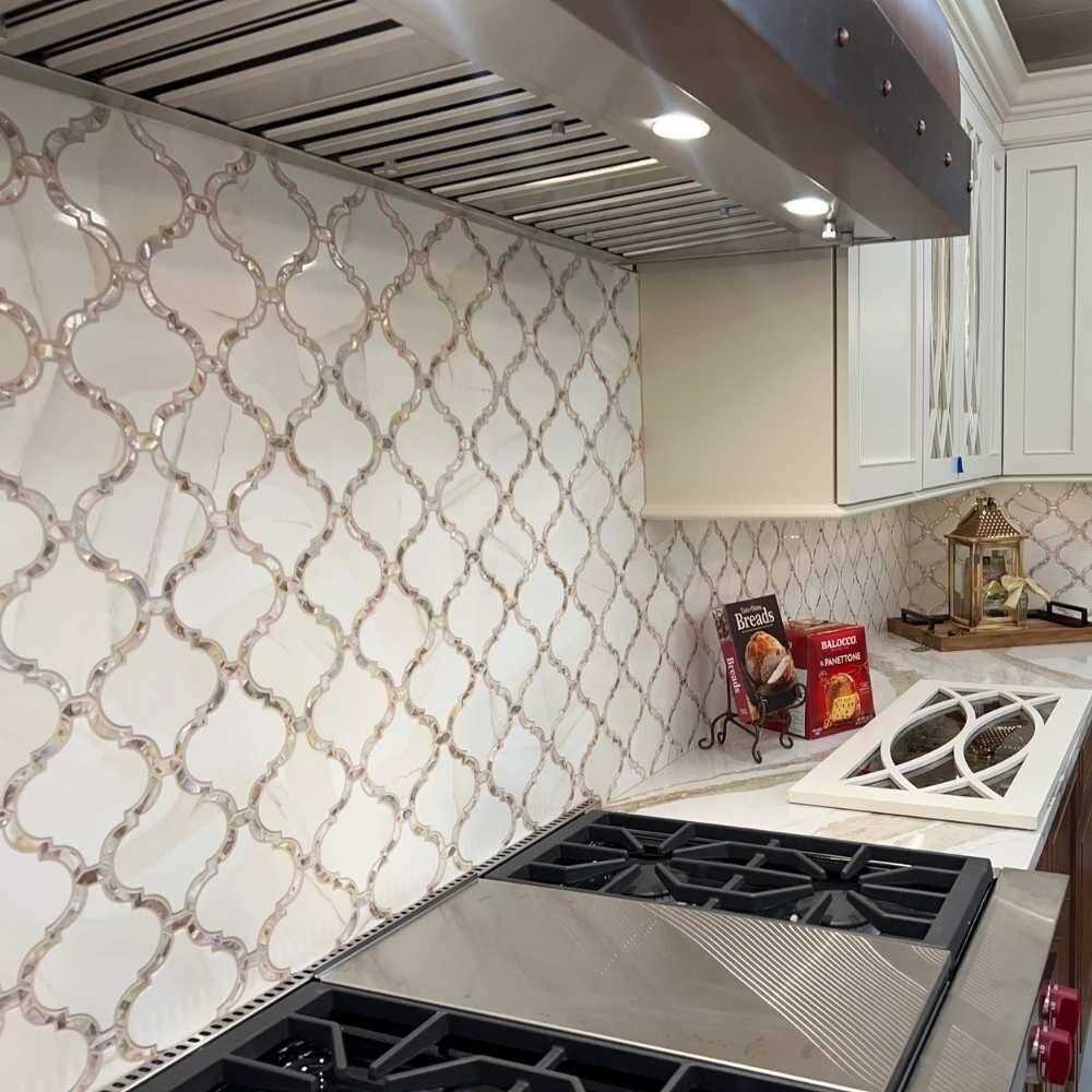 Tahitian Pearl 14 x 14.5 Glass Satin Mosaic Wall Tile The Tile Life - Zenithce