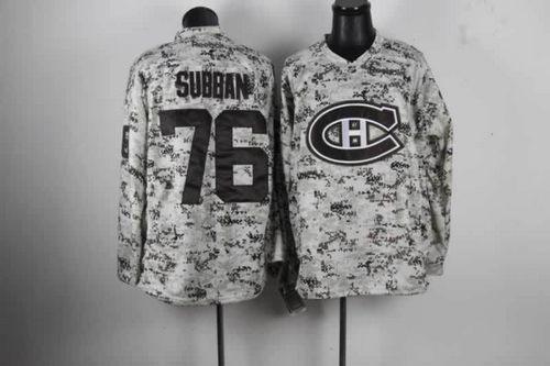 Canadiens #76 PK Subban Camo Stitched Jersey - Zenithce