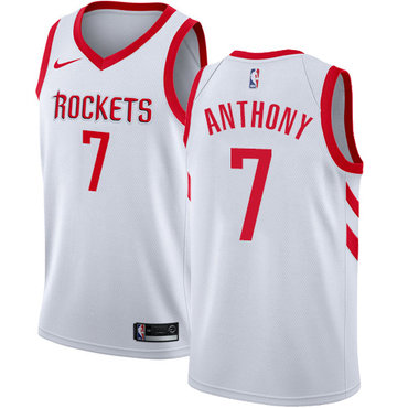 Houston Rockets #7 Carmelo Anthony White Swingman Association Edition Jersey - Zenithce
