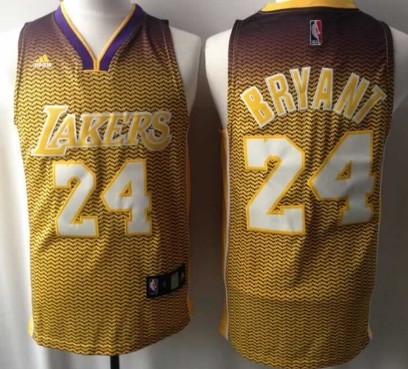 Los Angeles Lakers #24 Kobe Bryant Yellow Resonate Fashion Jersey - Zenithce