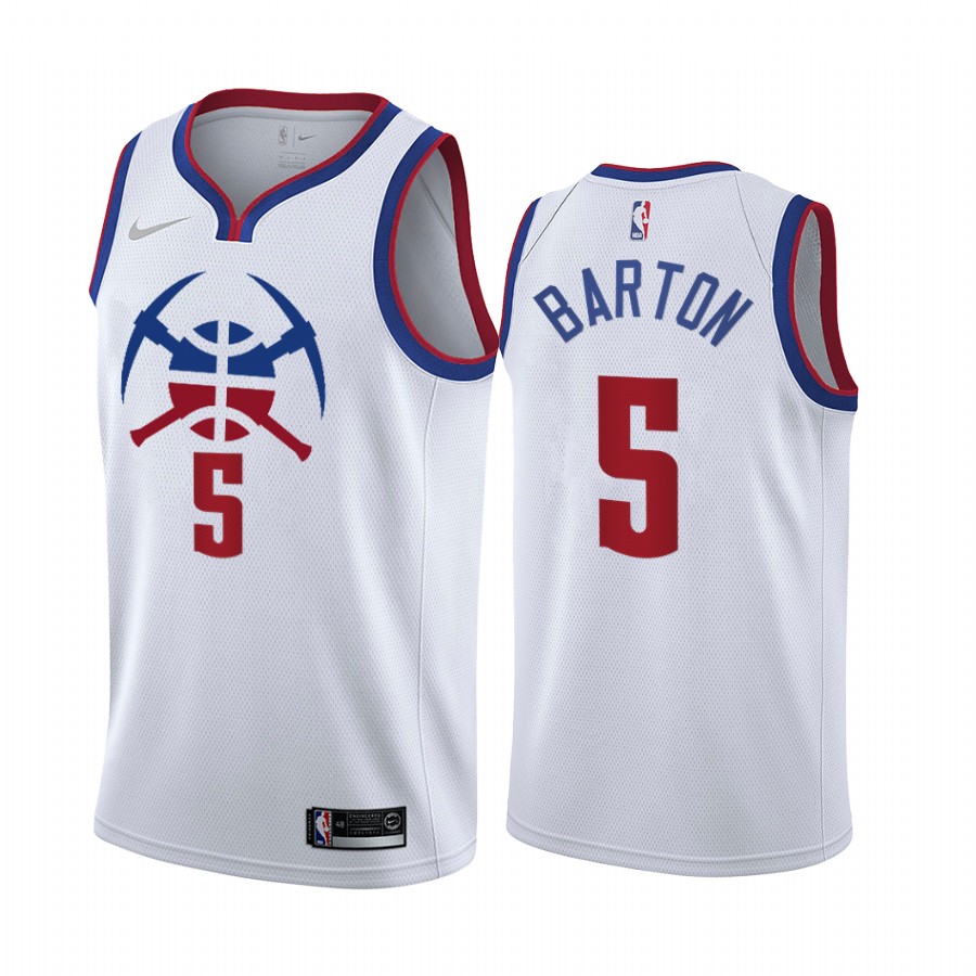 Denver Nuggets #5 Will Barton White Swingman 2020-21 Earned Edition Jersey - Zenithce