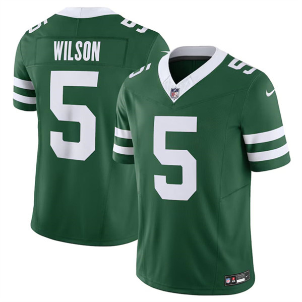 New York Jets #5 Garrett Wilson Green 2024 F.U.S.E. Vapor Limited Stitched Jersey - Zenithce