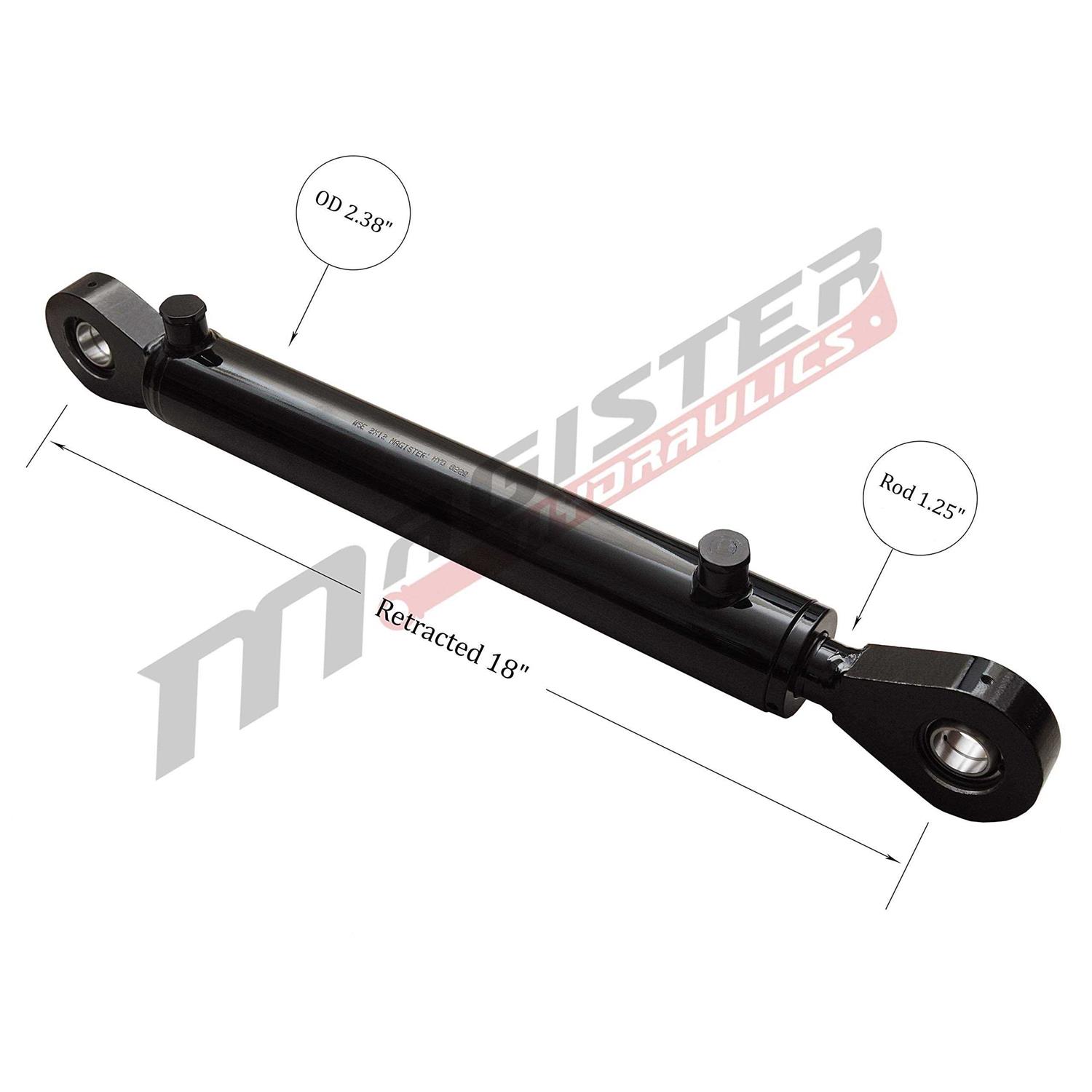 Magister Hydraulics 2.5 bore x stroke swivel eye Hydraulic Cylinder - Zenithce