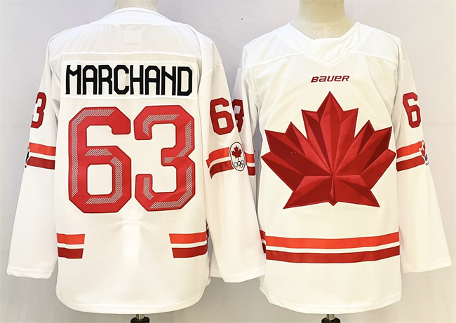 Canada #63 Brad Marchand White Stitched Jersey - Zenithce