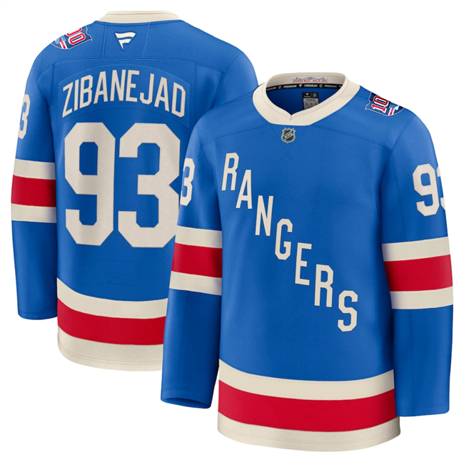 New York Rangers #93 Mika Zibanejad Blue Centennial Stitched Jersey - Zenithce