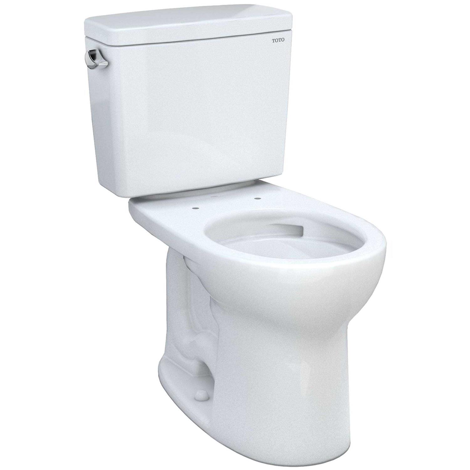 Toto Drake Two-Piece Elongated 1.6 GPF Universal Height Tornado Flush Toilet with Cefiontect CST776CSFG# - Zenithce