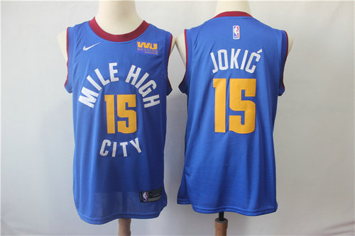 Denver Nuggets #15 Nikola Jokic blue Swingman Jersey - Zenithce
