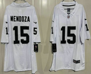 Las Vegas Raiders #15 Fernando Mendoza Limited White Vapor Jersey - Zenithce