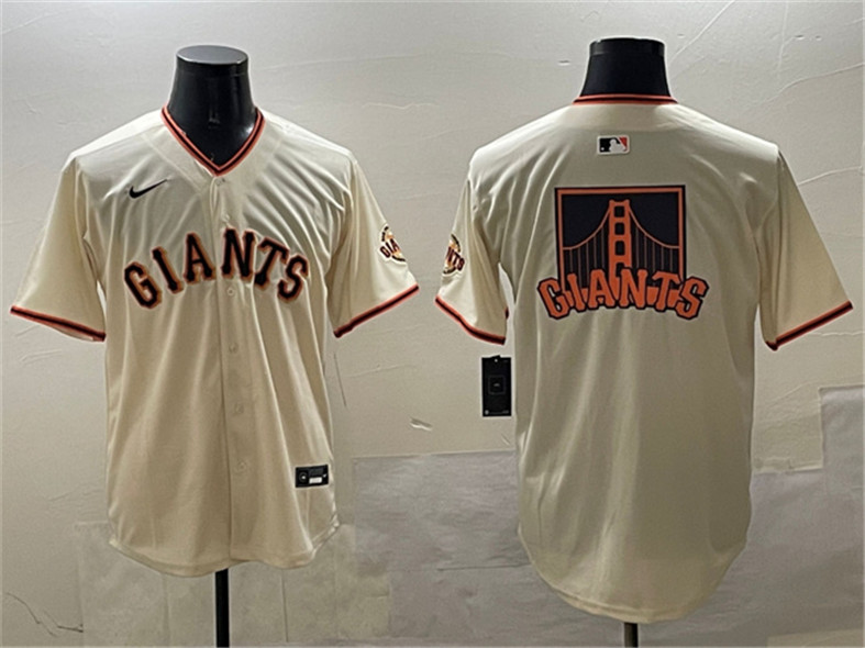 San Francisco Giants Cream Team Big Logo Limited Stitched Jersey - Zenithce