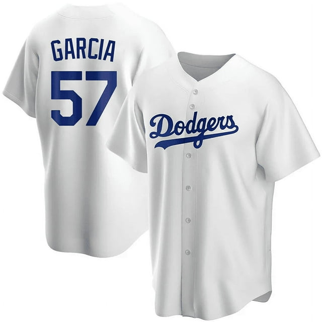 Los Angeles Dodgers #57 Luis Garcia White Cool Base Stitched Jersey - Zenithce