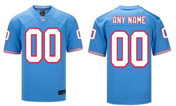 Tennessee Titans Custom Light Blue Stitched Jersey - Zenithce