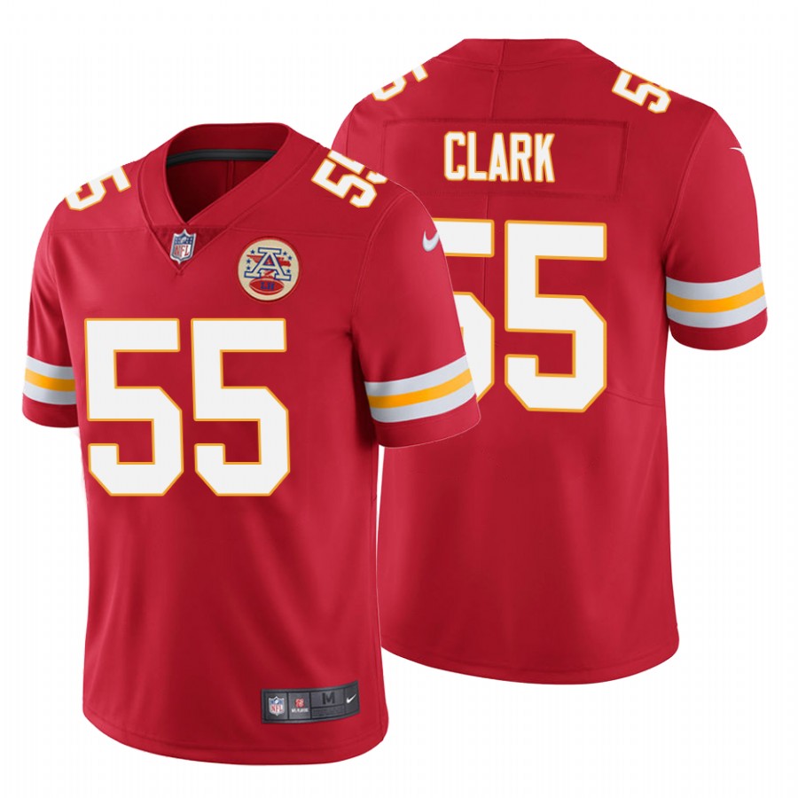 Kansas City Chiefs #55 Frank Clark Red Vapor Untouchable Limited Stitched Jersey - Zenithce