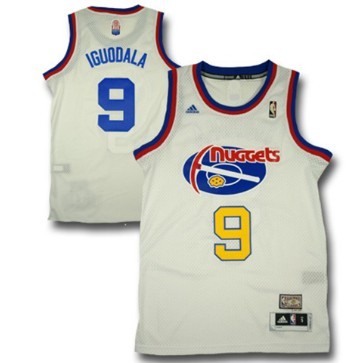 Denver Nuggets #9 Andre Iguodala ABA Hardwood Classic Swingman White Jersey - Zenithce