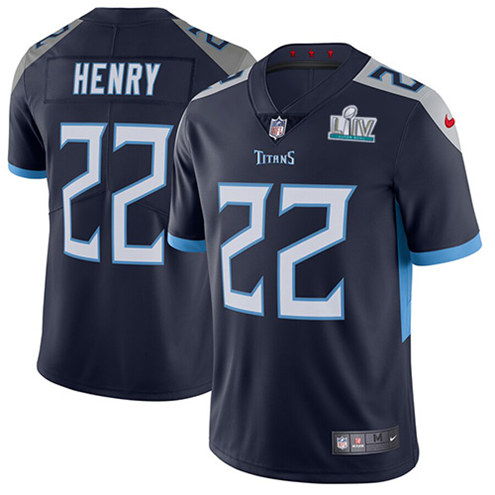 Tennessee Titans #22 Derrick Henry Super Bowl LIV Navy Blue Vapor Untouchable Limited Stitched Jersey - Zenithce