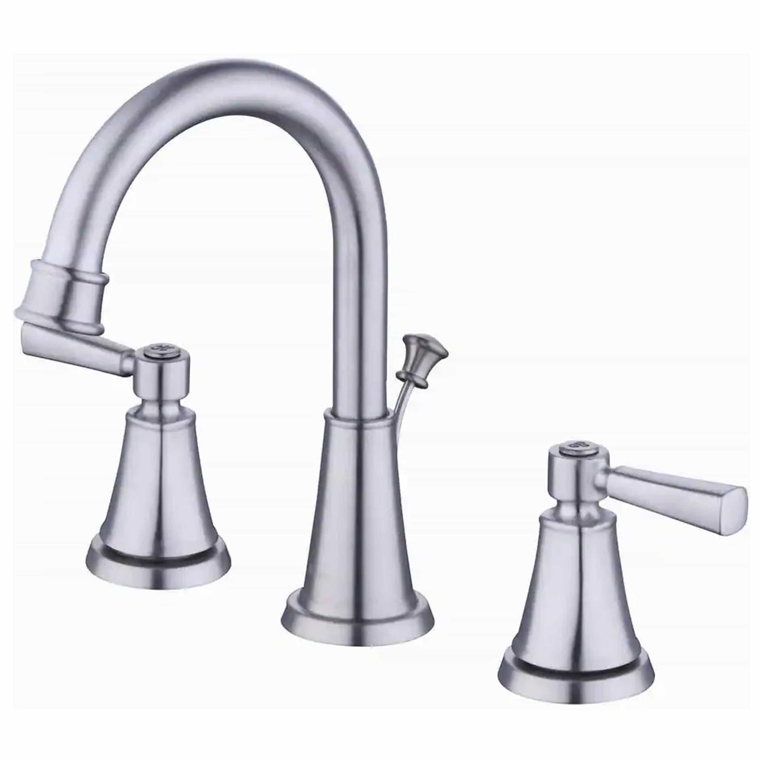 Glacier Bay Melina 8 in. Widespread Double Handle High-Arc Bathroom Faucet - Zenithce