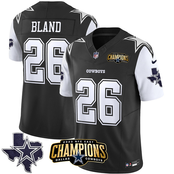 Dallas Cowboys #26 DaRon Bland Black White 2023 F.U.S.E. NFC East Champions Ptach Stitched Jersey - Zenithce