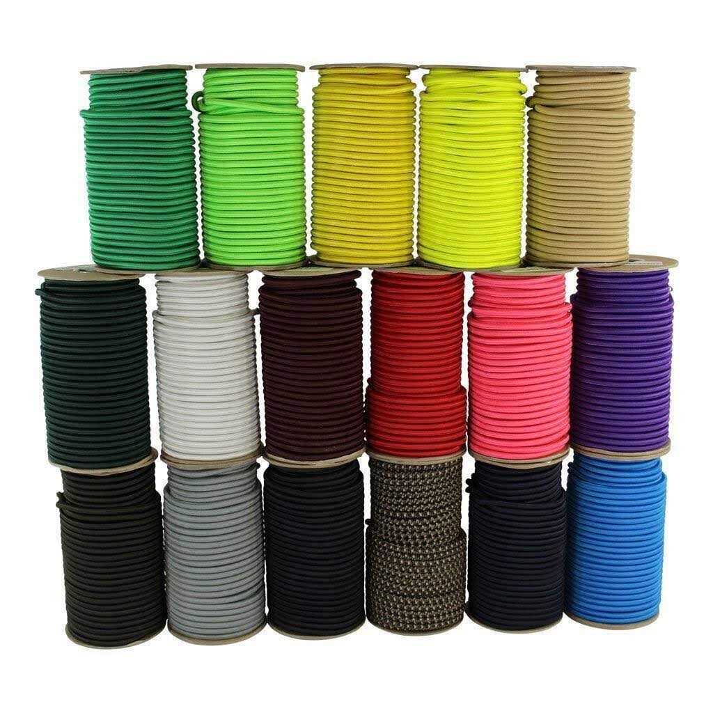 Sgt Knots Marine Grade Shock Cord 100% Stretch Dacron Polyester Bungee for DIY Projects - Zenithce