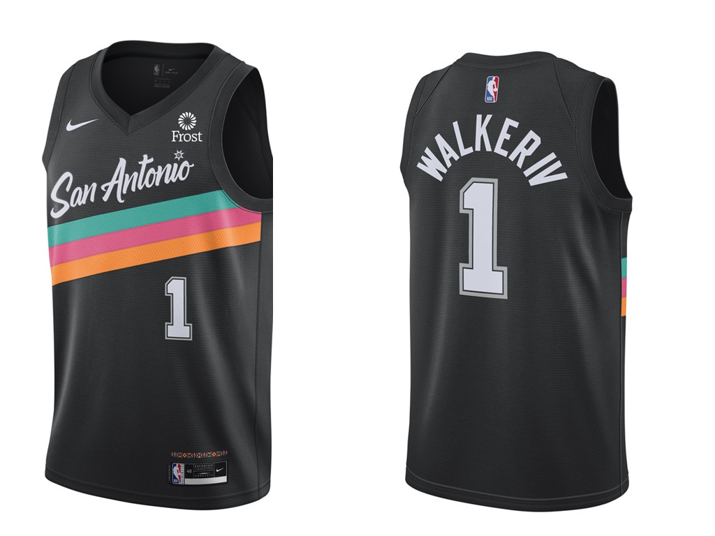 San Antonio Spurs #1 Walker IV 2020 City Edition Swingman Jersey - Zenithce