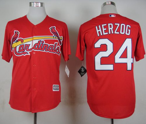 Cardinals #24 Whitey Herzog Red New Cool Base Stitched Jersey - Zenithce