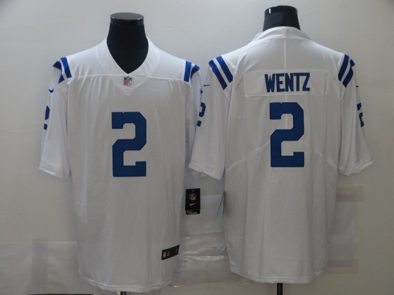 Indianapolis Colts #2 Carson Wentz White Vapor Untouchable Limited Stitched Jersey - Zenithce
