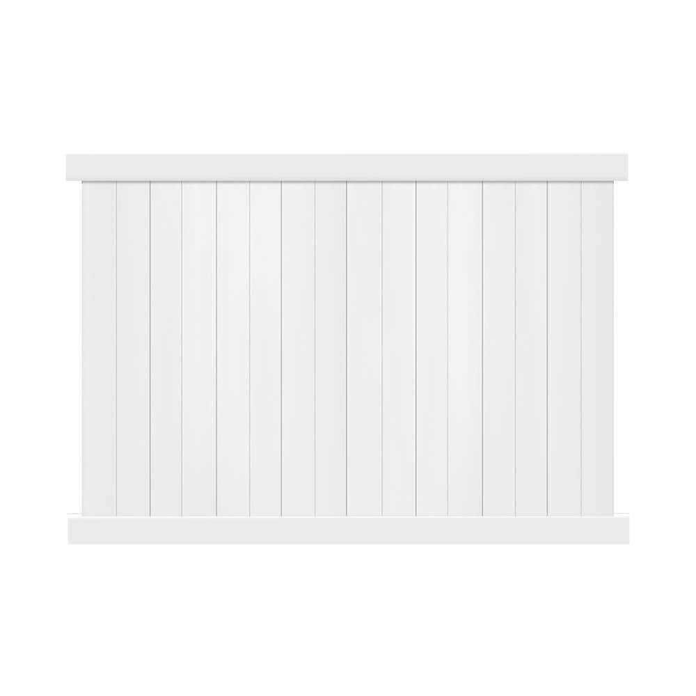 Weatherables Naples 3 ft. H x 8 ft. W White Vinyl Stair Railing Kit - Zenithce