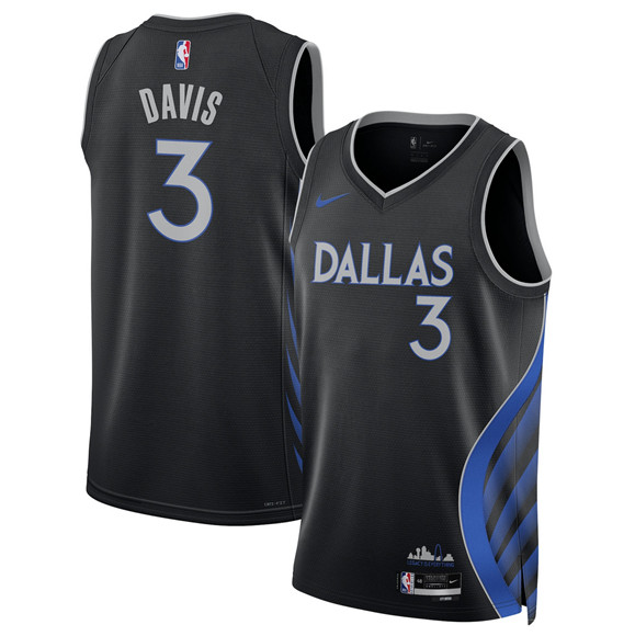 Dallas Mavericks #3 Anthony Davis Black 2025-26 City Edition Stitched Jersey - Zenithce