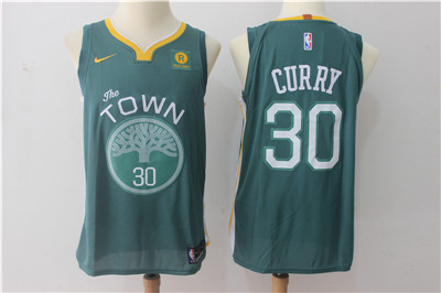 Golden State Warriors #30 Stephen Curry Dark Green 2017-2018 Swingman Rakuten Stitched Jersey - Zenithce