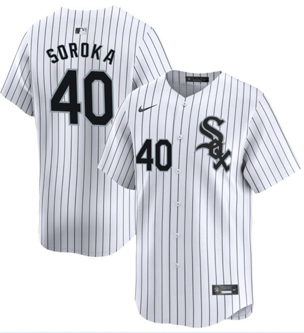 Chicago White Sox #40 Michael Soroka White Home Limited Stitched Jersey - Zenithce