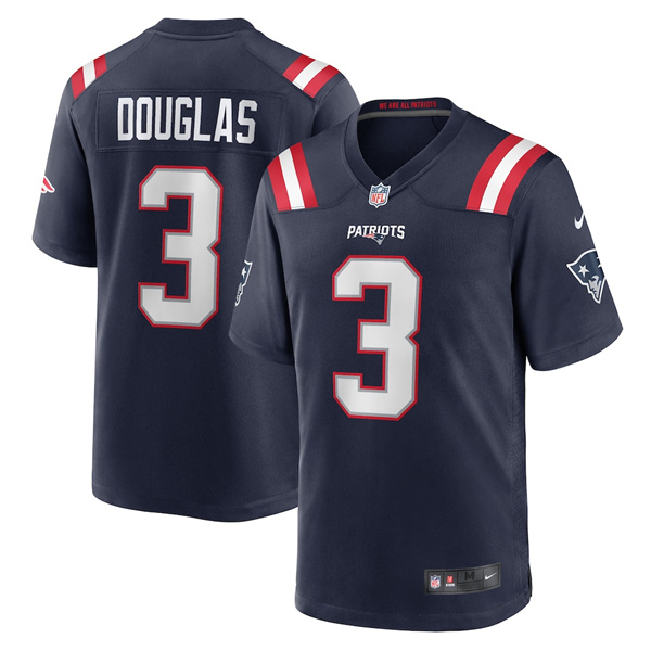 New England Patriots #3 Demario Douglas Navy 2025 Stitched Game Jersey - Zenithce