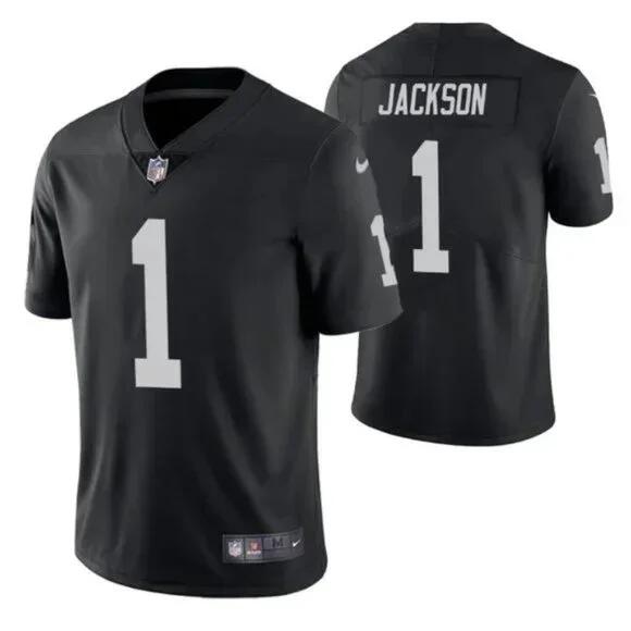 Las Vegas Raiders #1 DeSean Jackson Black Vapor Limited Stitched Jersey - Zenithce