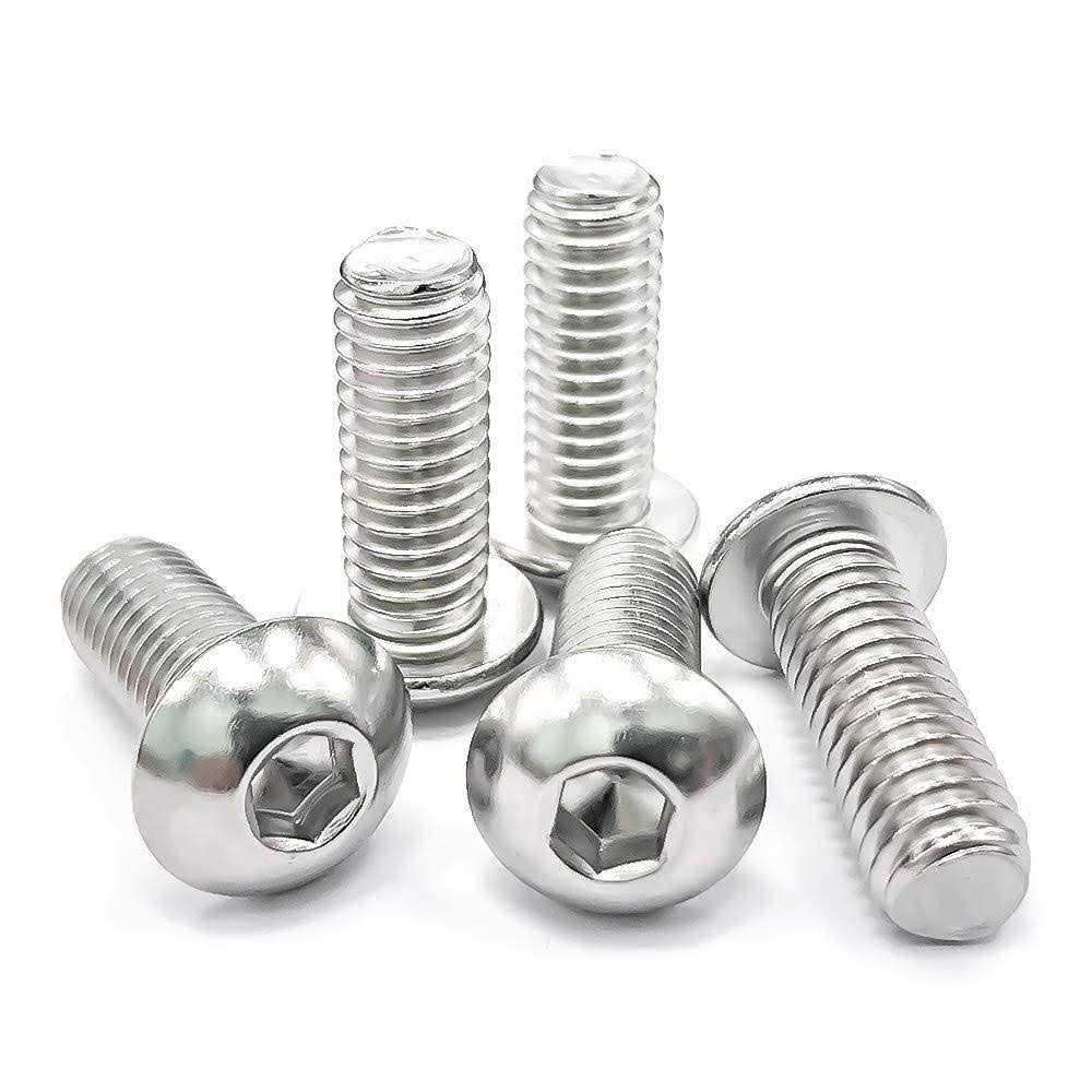 EASTLO Button Head Socket Cap Bolts Screws 304 Stainless Steel 18-8 - Zenithce