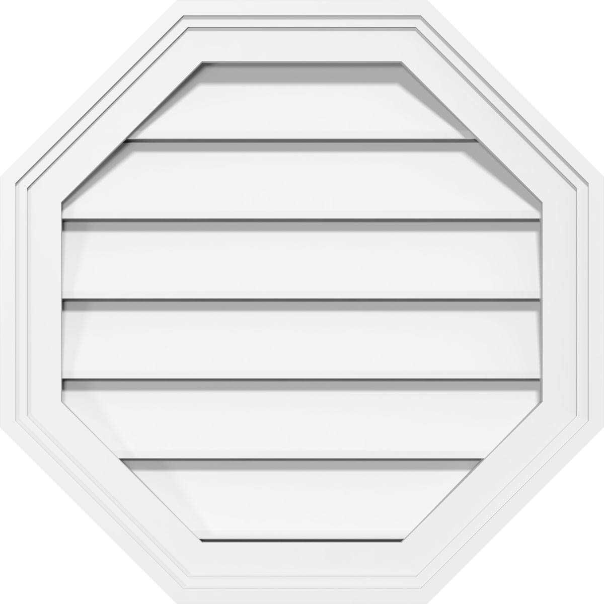 Ekena Millwork Octagonal Surface Mount PVC Gable Vent - Zenithce
