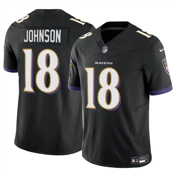 Baltimore Ravens #18 Diontae Johnson Black 2023 F.U.S.E. Vapor Limited Jersey - Zenithce
