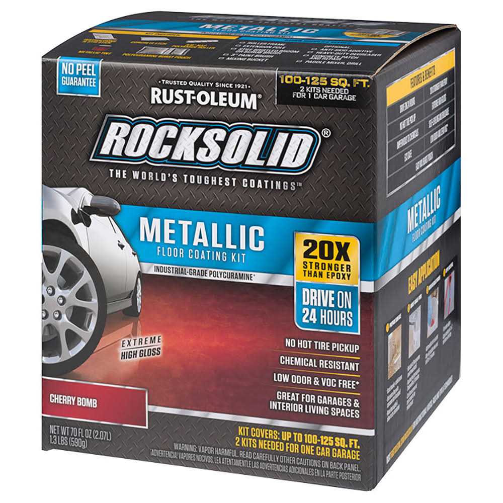 Rust-Oleum RockSolid Polycuramine Metallic Floor Coating Kit - Zenithce
