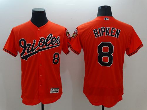Orioles #8 Cal Ripken Orange Flexbase Authentic Collection Stitched Jersey - Zenithce