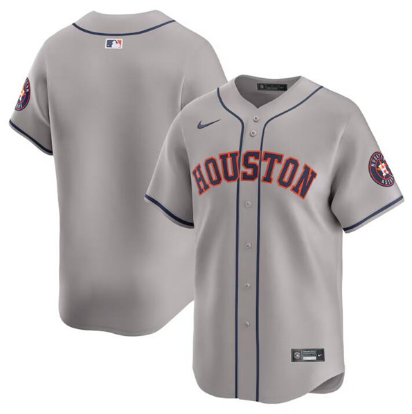 Houston Astros Blank Gray 2024 Away Limited Stitched Jersey - Zenithce