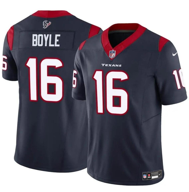 Houston Texans #16 Tim Boyle Navy 2024 F.U.S.E Vapor Untouchable Stitched Jersey - Zenithce