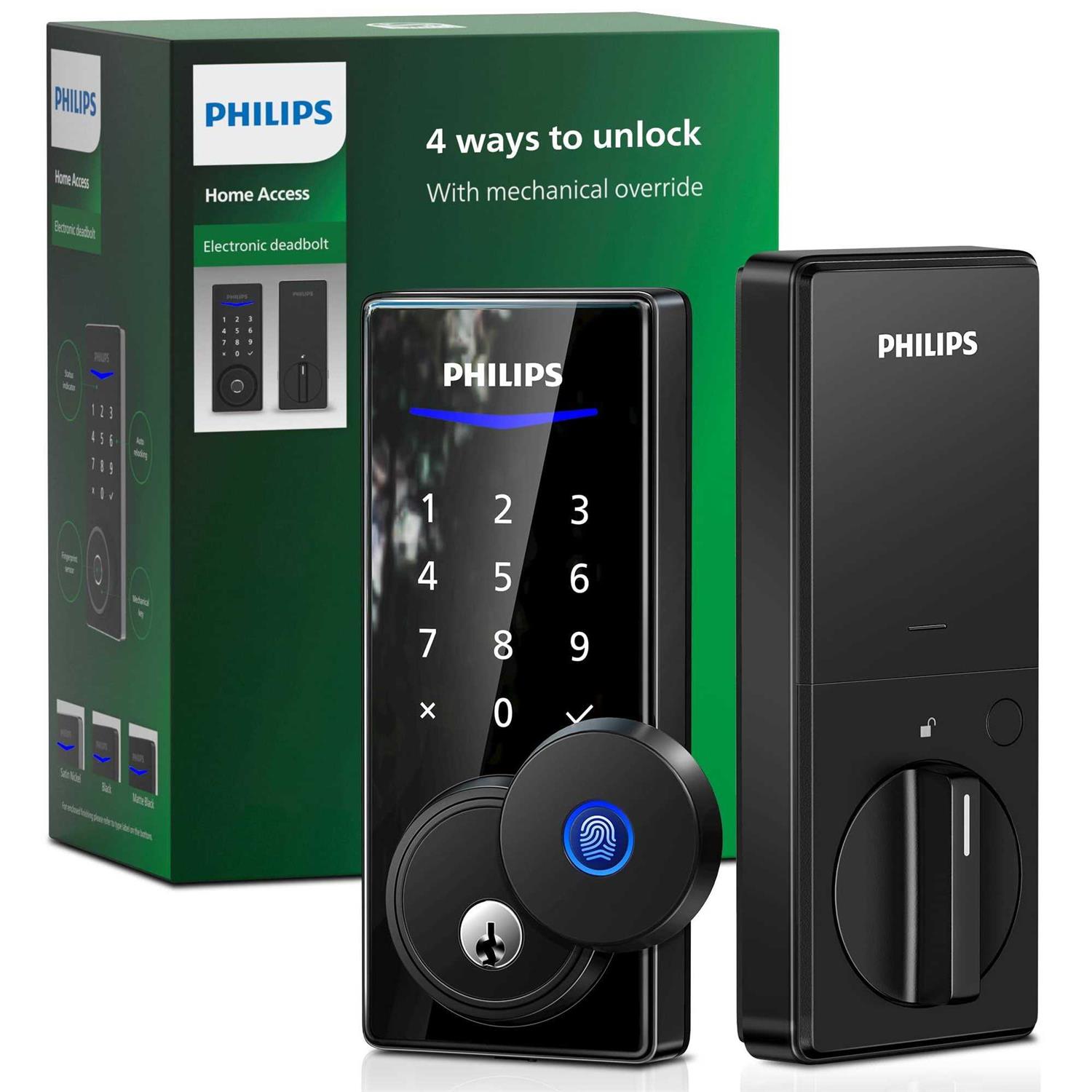 Philips Smart Lock, Fingerprint Door Lock, Keyless Entry Door Lock, Electronic Door Lock, Touchscreen Keypad Deadbolt - Zenithce
