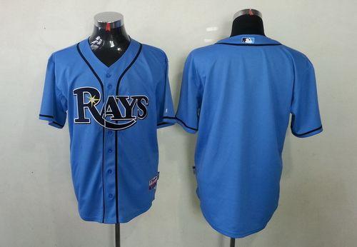 Rays Blank Light Blue Cool Base Stitched Jersey - Zenithce