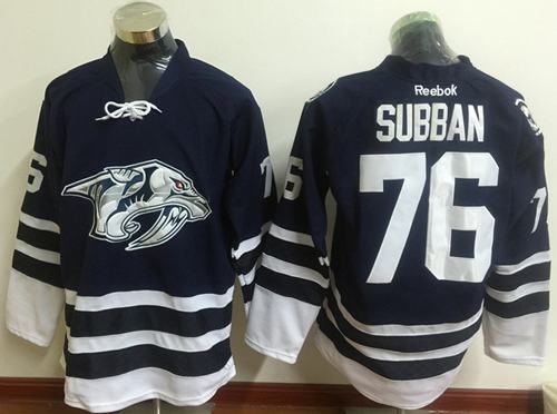 Predators #76 P.K Subban Blue Third Stitched Jersey - Zenithce