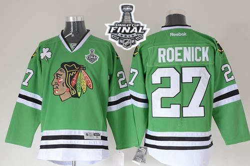 Blackhawks #27 Jeremy Roenick Green 2015 Stanley Cup Stitched Jersey - Zenithce