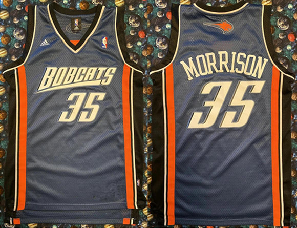 Charlotte Hornets #35 Adam Morrison Navy Stitched Jersey - Zenithce