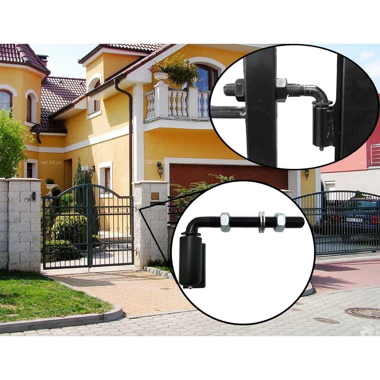 Supreform Universal Heavy Duty J-Bolt Gate Hinge Steel Pivot Hinge Welded Hinge for Welding on Larger Iron or Steel Gates - Zenithce